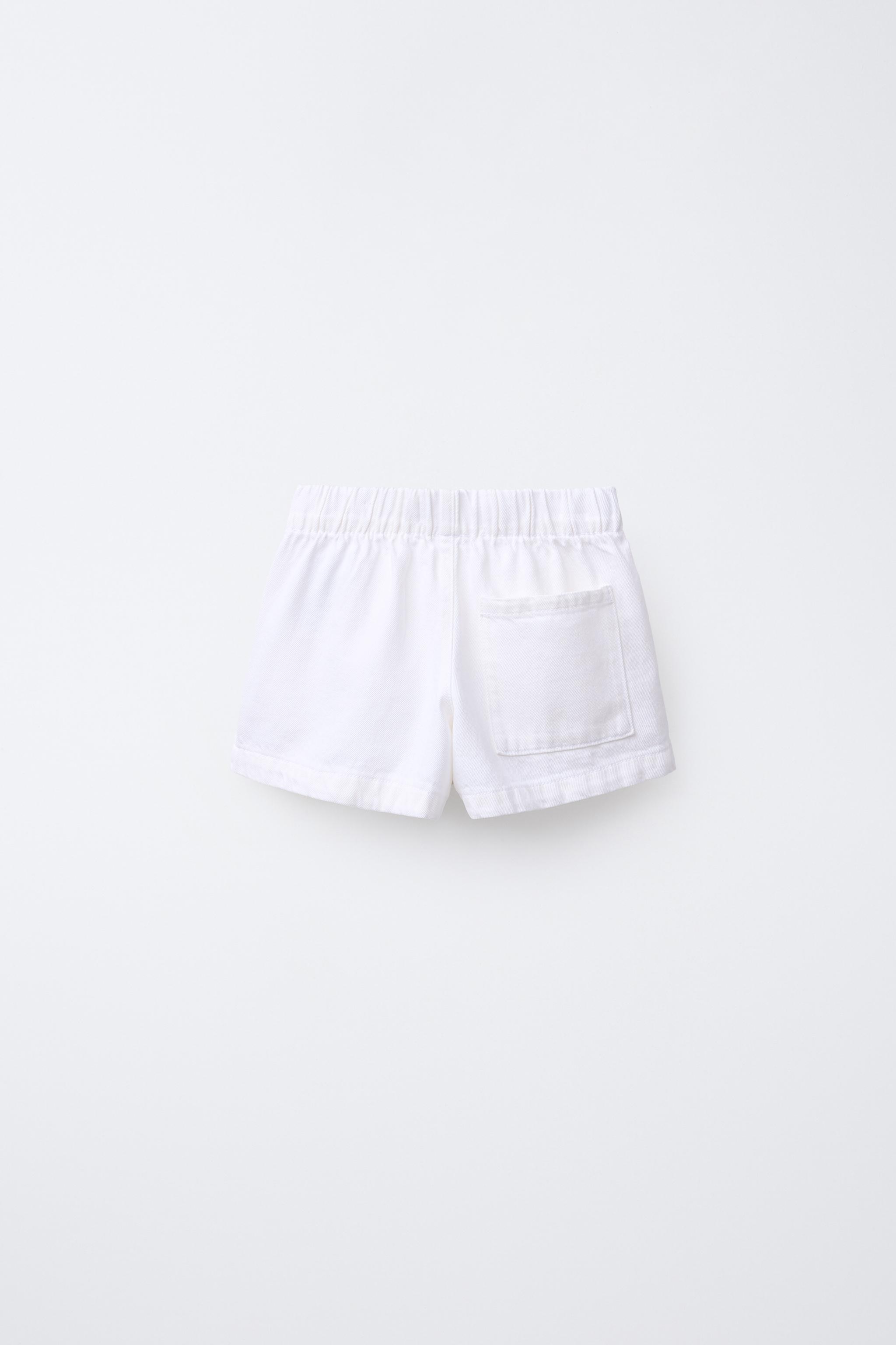 ELASTIC DENIM SHORTS